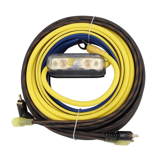 Bassface GT Audio GT-PK8 8AWG (7mm) 80A Mini-ANL Fused Prewired & Crimped 5m Super Flexible Amplifier Wiring Kit (9%OFC/399 Strand)