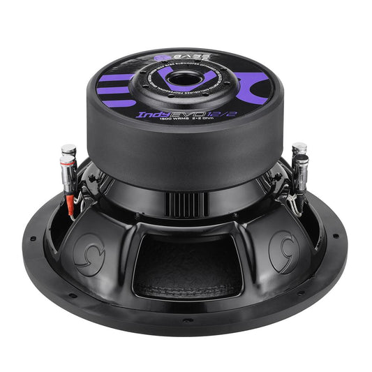 Bassface Indy EVO12/2 12" 30cm 2x2Ohm DVC Deep Bass Plus Subwoofer 1500w RMS (Sealed/Ported Enclosures)