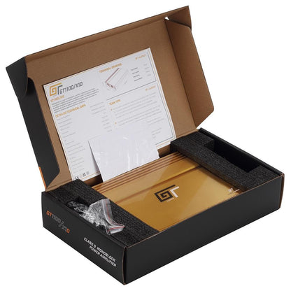 Bassface GT Audio GT-1100/x1D Class D Monoblock Subwoofer Amplifier 1100w RMS + Volt4 Power kit