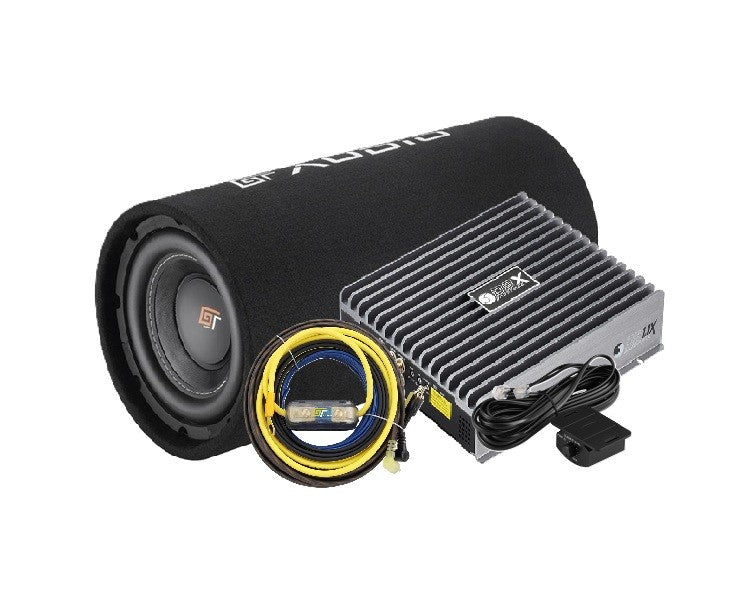 Bassface & GT Audio 8'' Basstube Sub/Amp Amplifier Power Kit Package