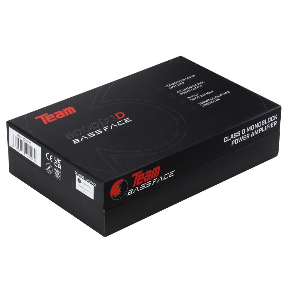 Bassface Team 5000/x1DFR Class D Monoblock Subwoofer Amplifier 5000w RMS