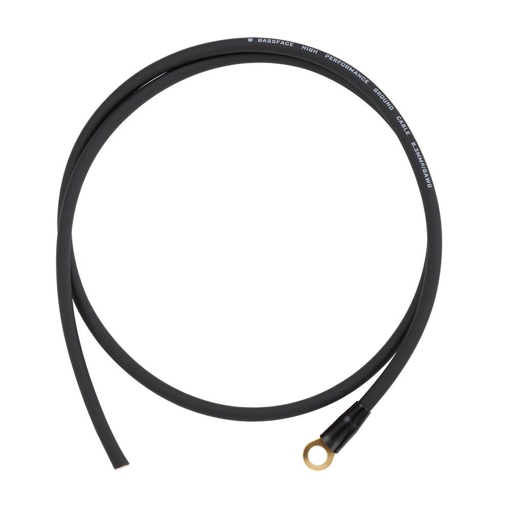 Bassface VOLT/8 8AWG (8.3mm) 80A Mini-ANL Fused Prewired & Crimped 5m Super Flexible Amplifier Wiring Kit (30%OFC/469 Strand)