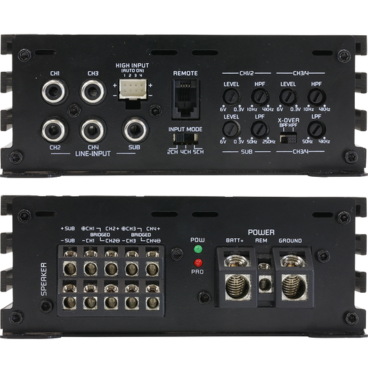 Ground Zero Hydrogen GZHA MINI FIVE - 1200W Class D 5 Channel Car Speaker Amplifier