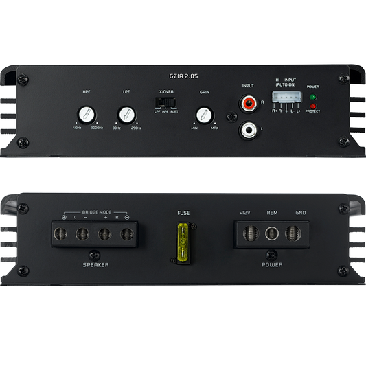 Ground Zero Iridium GZIA 2.85 2-Channel Class A/B Amplifier - 2 x 60W RMS @ 4 Ohm